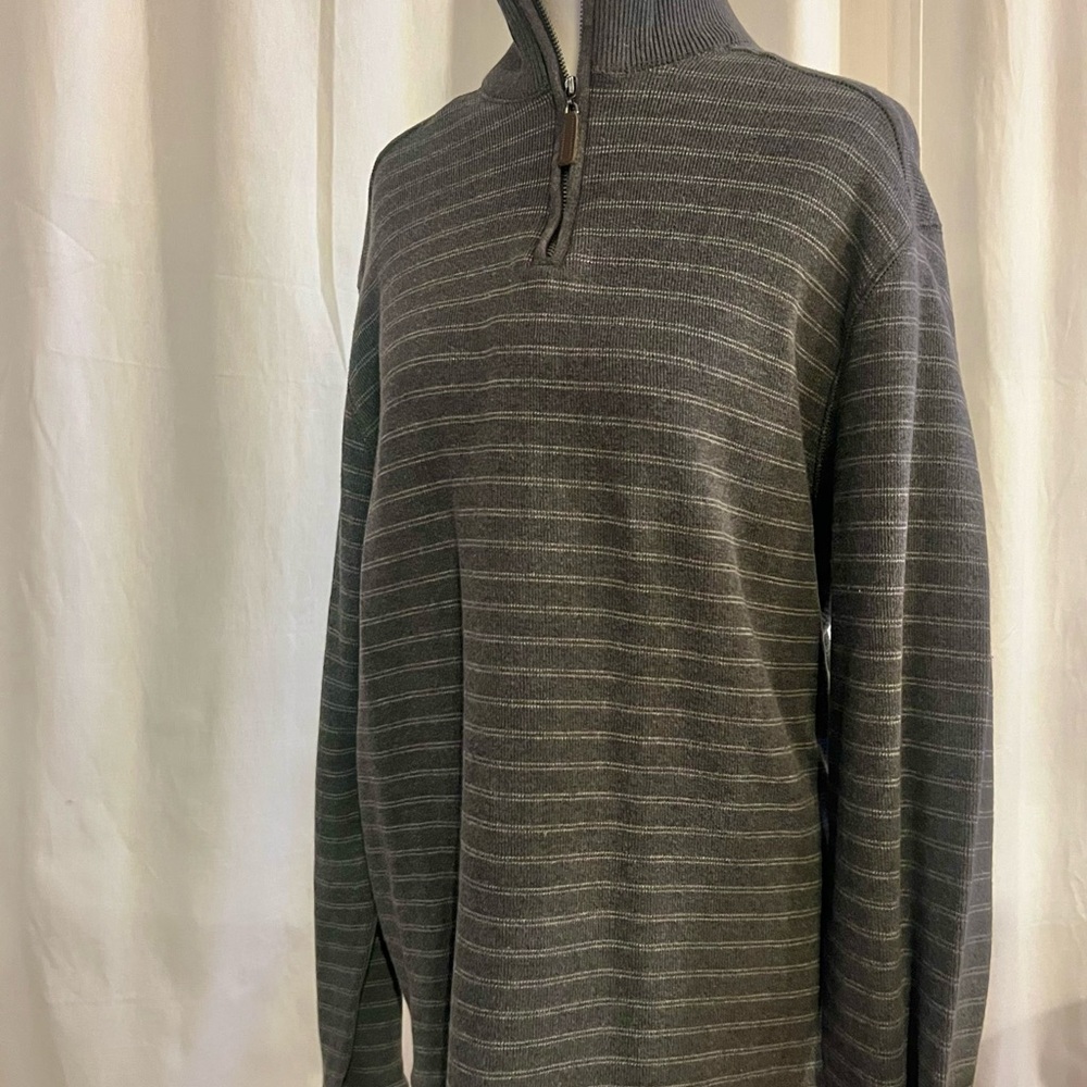 Tasso Elba Men's Charcoal‎ Zip-Up Sweater